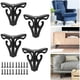 thumbnail image 3 of Patas decorativas para muebles, fácil instalación, patas negras mate para sofás y armarios, diseño artístico hueco, material de hierro de alta dureza, 3 of 6