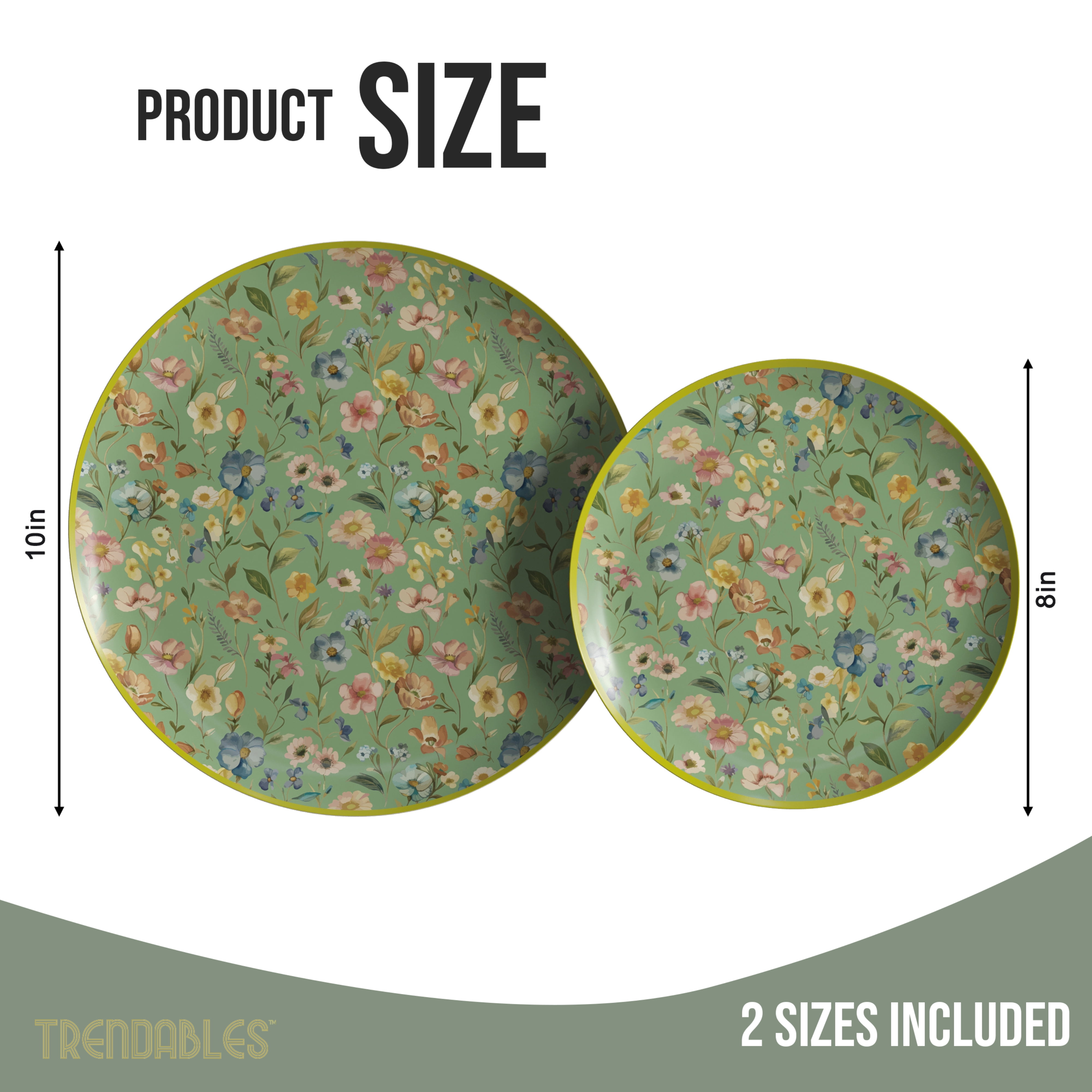 Crown Display Heavy Duty Paper Plates Set for 16 Guests, 32 Fancy Disposable Plates, Bouyant