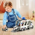 thumbnail image 3 of 5 Pack Emergency Rescue Ambulance Car, Vehicle Toddler Truck Toys for 2 3 4 5 6 Year Old Boys, Friction Power Cars with Rescue Helicopter, Police Car, Fire Truck, Birthday Gifts for Girls Age 3-8, 3 of 8