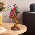 thumbnail image 4 of Estatua de loro Zulema escultura de pájaro artesanía de resina para pareja, 4 of 8