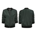 thumbnail image 3 of Spring Autumn Women Thin Jackets Tops Basic Bomber Jacket Long Sleeve Coat Casual O-neck Collar Slim Fit Outerwear, Dark Green L, 3 of 10
