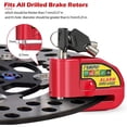 thumbnail image 3 of Candado de disco Antirrobo ACTIVE con alarma de 110 dB rojo, 3 of 5