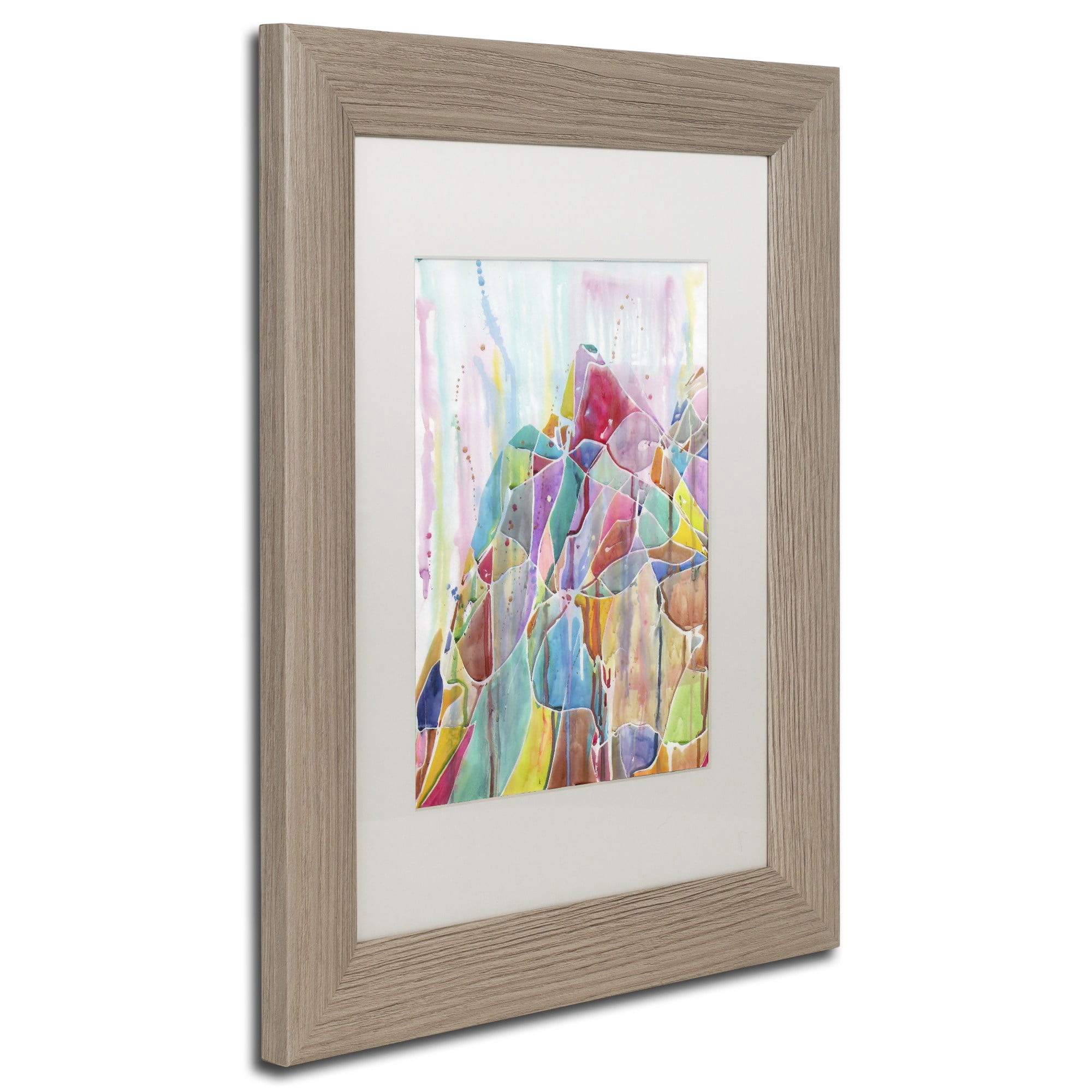 Trademark Fine Art "Mount Lucania" Canvas Art by Lauren Moss White Matte, Birch Frame