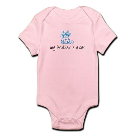 

CafePress - My Brother Is A Cat - Blue Infant Creeper - Baby Light Bodysuit