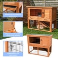 thumbnail image 5 of TRIXIE Weatherproof Outdoor 2-Story Wooden Small Animal Hutch with Run & Pull-Out Tray, Brown, 5 of 7