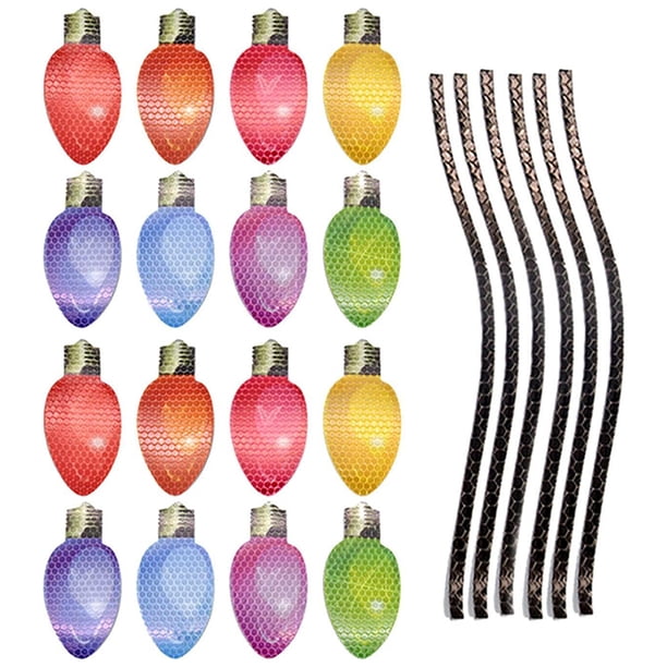 Kenally Adhesivo de Navidad para coche de PVC, portátil, reflectante, para el hogar, puerta de la escuela, casillero, caja de archivo, calcomanía Automoción decorativa y accesorios Tipo 1 Kenally VI017092-01B