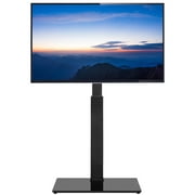 Modern Black Swivel Floor TV Stand for TVs Up to 65 inch Swivel Metal Mount, Black