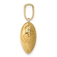 thumbnail image 2 of Finest Gold 14K Yellow Gold Polished Textured 3-D Heart Pendant, 2 of 4