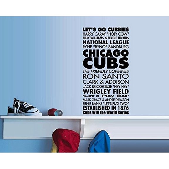 Decal ~ Cub's Subway Art words ~ WALL OR WINDOW DECAL 13" x 25"