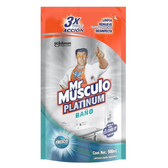 Limpiador líquido Mr Músculo baños platinum doypack 500 ml