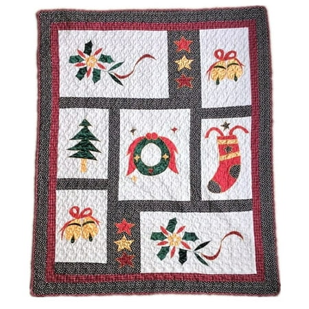 BEST BEDDING INC Vintage Christmas Quilted Throw