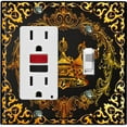 thumbnail image 1 of Metal Light Switch Plate Cover Elegant Black Crown Frame FRA021, 1 of 13