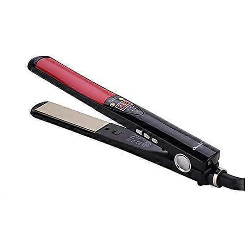 Plancha y rizador de pelo profesional 2 en 1 de cerámica turmalina con control de temperatura LCD.