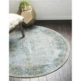 thumbnail image 1 of Unique Loom 3139614 5 Pi 5 Po x 5 Pi 5 Po Tapis Rond Fidel Baracoa&44; Gris, 1 of 1