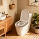 thumbnail image 4 of Cojín de franela gruesa de visón para inodoro | Suave, cálido, lavable y con cremallera | Cojín de baño reutilizable y cómodo para el inodoro | Beige, gris y café, 4 of 6