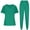 Green, variant on Daiosportswear Short Sleeved Hospital Doctor Uniforms Spa Uniforms Dental Clinic Medical Scrubs Suits Pet Grooming Veterinary,2 Piece Sets for Women Pink S(S)