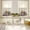Beige, variant on Fall Pumpkins Window Tier Curtains 24 Inch Length, Rustic Autumn Botanical Rod Pocket Kitchen Window Treatments Drapes for Bedroom, Cafe, Living Room, 2 Panels, 27.5 W x 24 L
