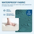 thumbnail image 5 of Adirondack Chair Cushion Thin Waterproof Anti-Slip with Straps, Weather-Resistant Indoor Outdoor Patio Seat Pad, Peacock blue,1PCS, 5 of 7