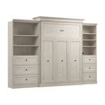 thumbnail image 4 of Bestar Versatile Engineered Wood Queen Murphy Bed and Organizers in Linen White, 4 of 12