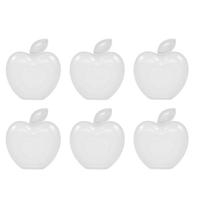 Shisuyan Dipping Dish White 6Pcs 8.7X6.9In Apple Shaped