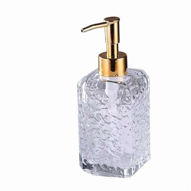Botella desinfectante de manos transparente cuadrada portátil, contenedor de champú de viaje recargable, botella de prensa vacía for uso en el baño