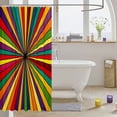 thumbnail image 3 of Manfei Ink Rainbow Shower Curtain 72Wx84L, Watercolor Spiral Abstract Bathroom Shower Curtain, Rainbow Multicolor, 3 of 5