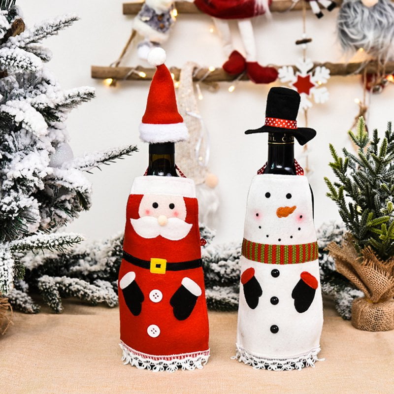 Wine Bottle Jumper & Hat Novelty Gifts & Decoration Christmas Table Decoration 