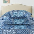 thumbnail image 6 of HoneiLife Quilts King Size - 3 Piece Microfiber Quilt set Reversible Bedspreads Patchwork Coverlets Floral Bedding Set All Season, Blue, 6 of 7
