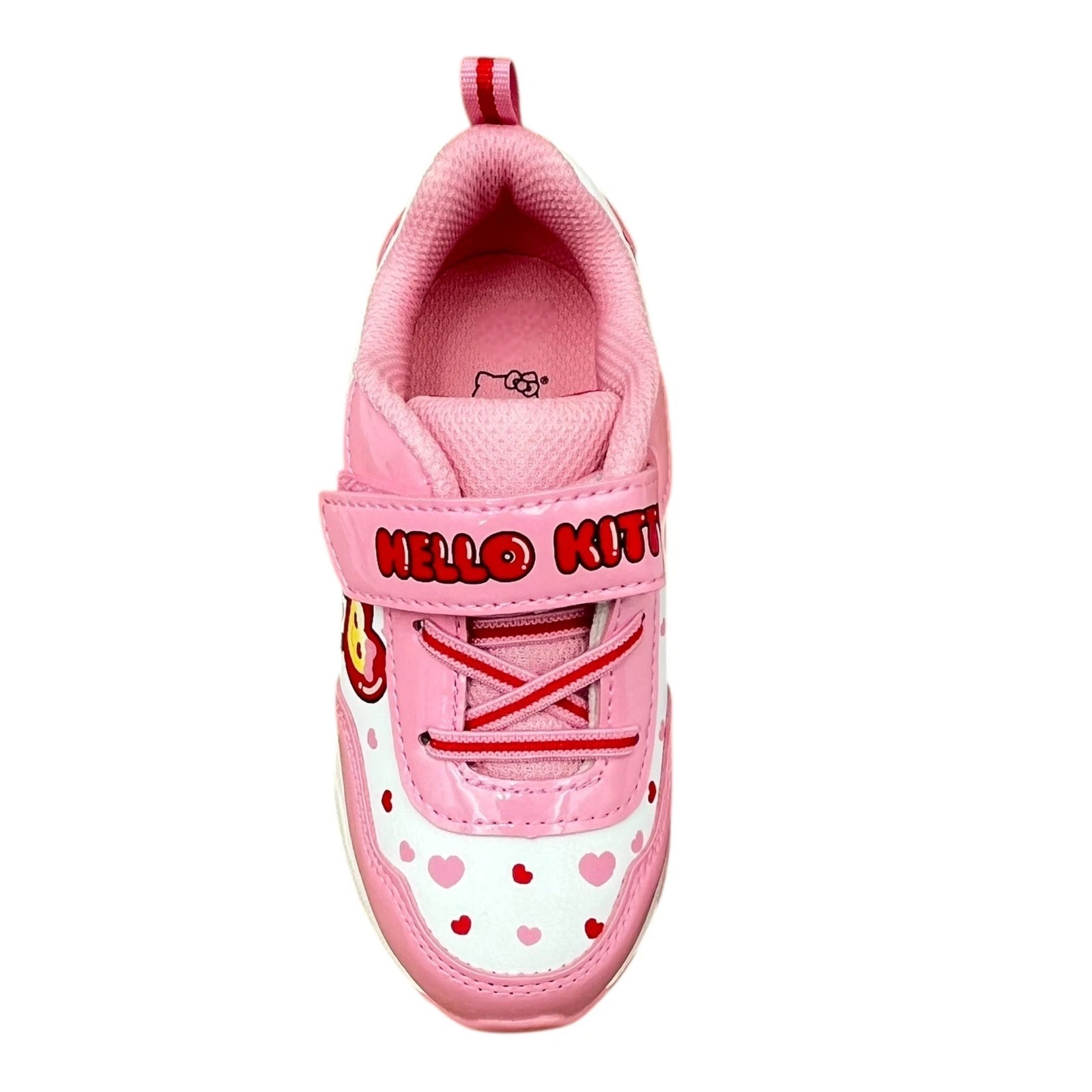 Hello Kitty Little Girls Balloon Light Up Sneakers Size 11 White-Pink Slip-on