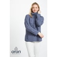thumbnail image 4 of Aran Merino Wool Irish Sweater Patchwork Oversized Women's Chunky Knit Jumper Made in Ireland, 4 of 4