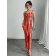 thumbnail image 2 of Women's Sleeveless Floral Print Maxi Dress,Bodycon with V-Neck, backless dress Casual Wear Spaghetti Strap Womenswear dress, 2 of 6