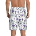 thumbnail image 3 of Kdxio Lavender Bicycle Print Mens Sleep Shorts Bottoms Soft Comfy Pajama Wear Pants with Drawstring Pockets, 3 of 7