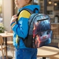 thumbnail image 2 of Pzuqiu Cute Highland Cow Print Kids Backpack for Boys Girls 3-6, 13.5 Inch Water Resistant Preschool Bookbag, Breathable Soft Lightweight Toddler School Bag with Multi Pockets, 2 of 7