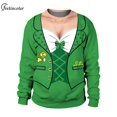 thumbnail image 2 of Sudaderas con estampado del Día de San Patricio para hombre, jersey de gran tamaño, ropa de calle Vintage, cuello redondo, 2 of 4