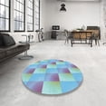thumbnail image 4 of Ahgly Company Machine Washable Indoor Rectangle Transitional Light Purple Blue Area Rugs, 4' x 6', 4 of 7
