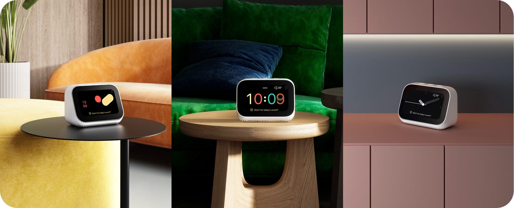 Xiaomi Mi Smart Clock 4" w/ Google Assistant Touch Screen Speaker Bluetooth 5.0 Digital Display Alarm Clock WiFi (White)