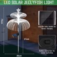thumbnail image 2 of Luces solares para jardín, paquete de 2 luces solares para exteriores, luces solares de flores con medusas dobles y estrellas que cambian de 7 colores, 2 of 8