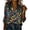 Multicolor, variant on Button Down Shirts for Women Leopard Print Long Sleeve Blouses Dressy Casual Collared Blouse Business Work Outfits Multicolor XL
