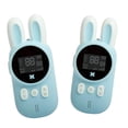 thumbnail image 1 of 2 piezas de Walkie Talkies con linterna LCD retroiluminada de mano para niños de 3 a 12 años, niñas para juguetes, niños al aire libre, senderismo, 2xAzul Sunnimix Walkie Talkies para niños, 1 of 8