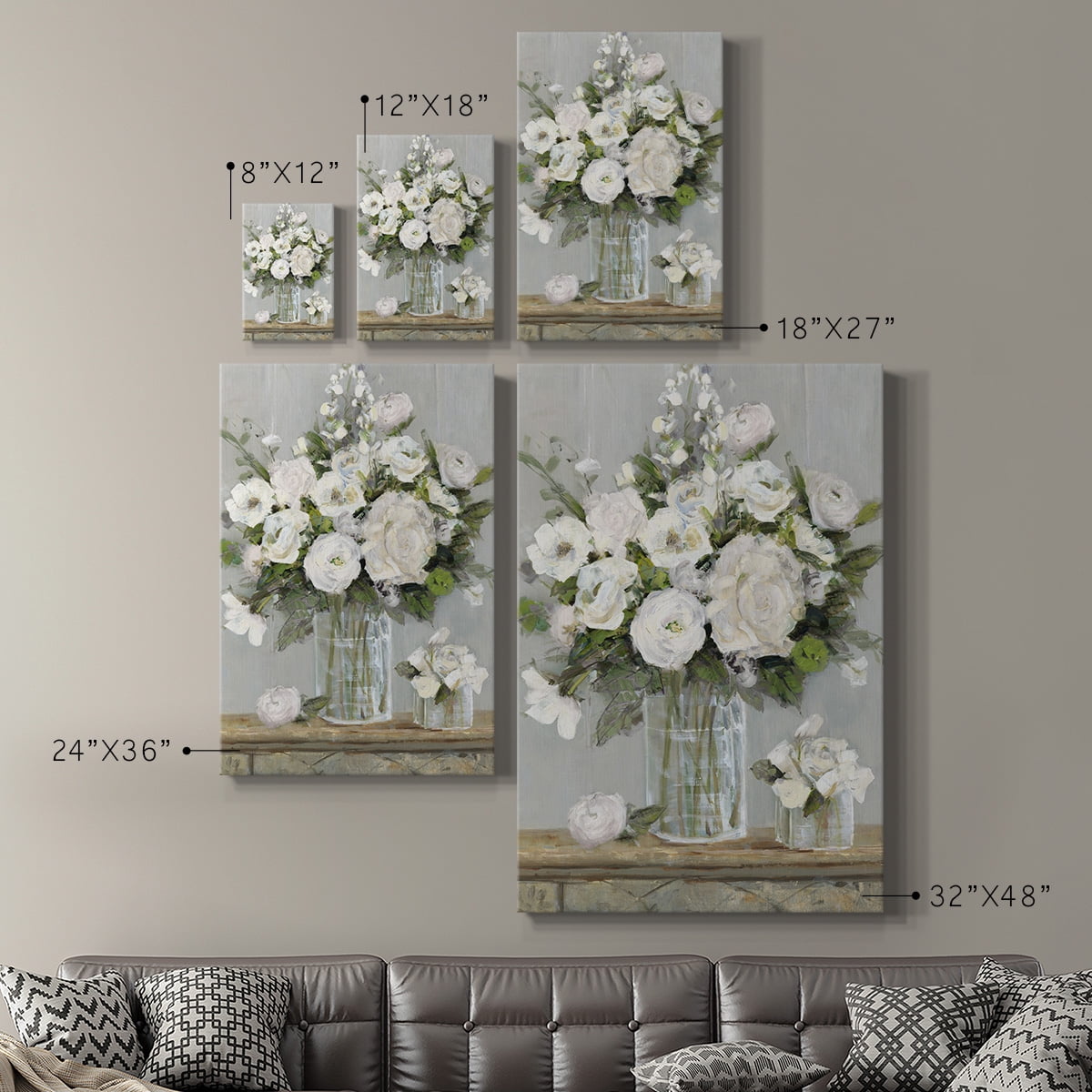 Cottage Whites Premium Gallery Wrapped Canvas - Ready to Hang