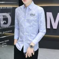 thumbnail image 3 of Camisa y blusa para hombre de manga larga con estampado gráfico de negocios de ropa verde a la moda 2024 estilo coreano botones originales normal xxl, 3 of 5