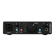 Arturia MiniFuse 1 USB-C Audio Interface (Black) Bundle w/ Headphones and Cables