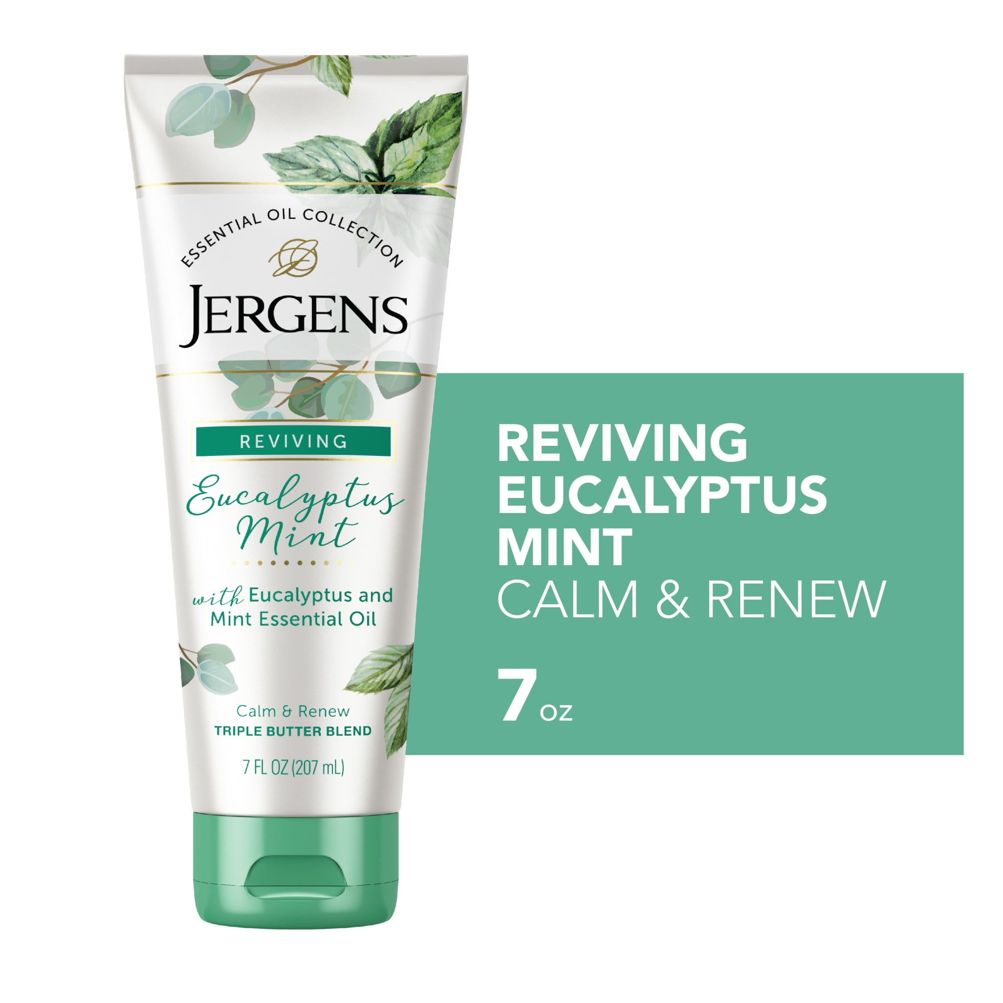 Jergens Hand and Body Lotion, Revitalizing Eucalyptus Mint Body Butter, 7 Oz