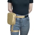 thumbnail image 1 of Bolso Street Fashion Crossbody Bolsos Mujeres Hombres Cintura Pierna Cinturón PU Fanny Pack (Oro), 1 of 7