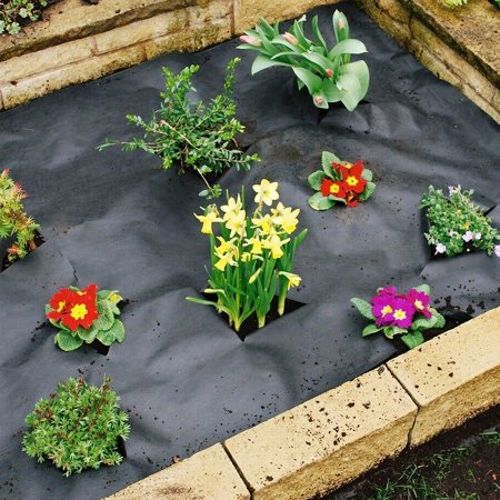 Houkiper Weed Control Fabric Degradable Ground Cover Barrier Cover Non