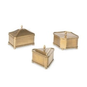 Park Hill Collection Brass Escritoire Boxes, Set Of 3