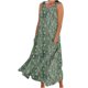 thumbnail image 1 of Vestido de Verano para las Mujeres sin Mangas Lino-Look Impreso Maxi, Suelto Fluido Y Vestido Sexy de Moda para las Mujeres, 1 of 4