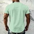 thumbnail image 6 of Yifymode Oversized Shirts for Men Vintage Short Sleeve Beach Vacation Tops Solid Casual Loose Fit Breathable Athletic T Shirts, 6 of 6