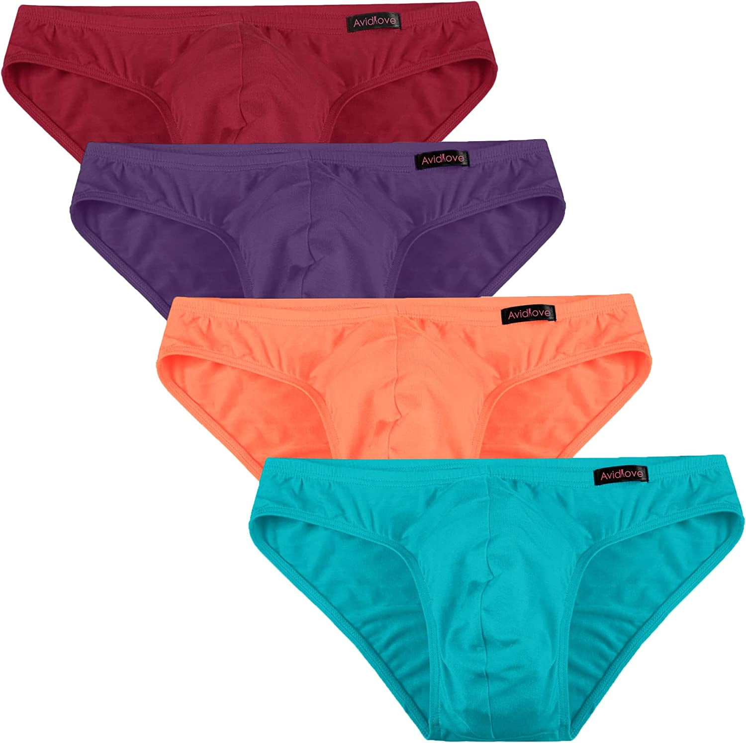 Avidlove Low Rise Briefs for Men Mens Underwear Bikini Briefs 4 Pack ...