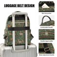 thumbnail image 3 of FORMRS Mini Backpack Purse for Women Quilted Travel Daypack Casual Shoulder Bag, Green Forest Animals Pattern, 3 of 7